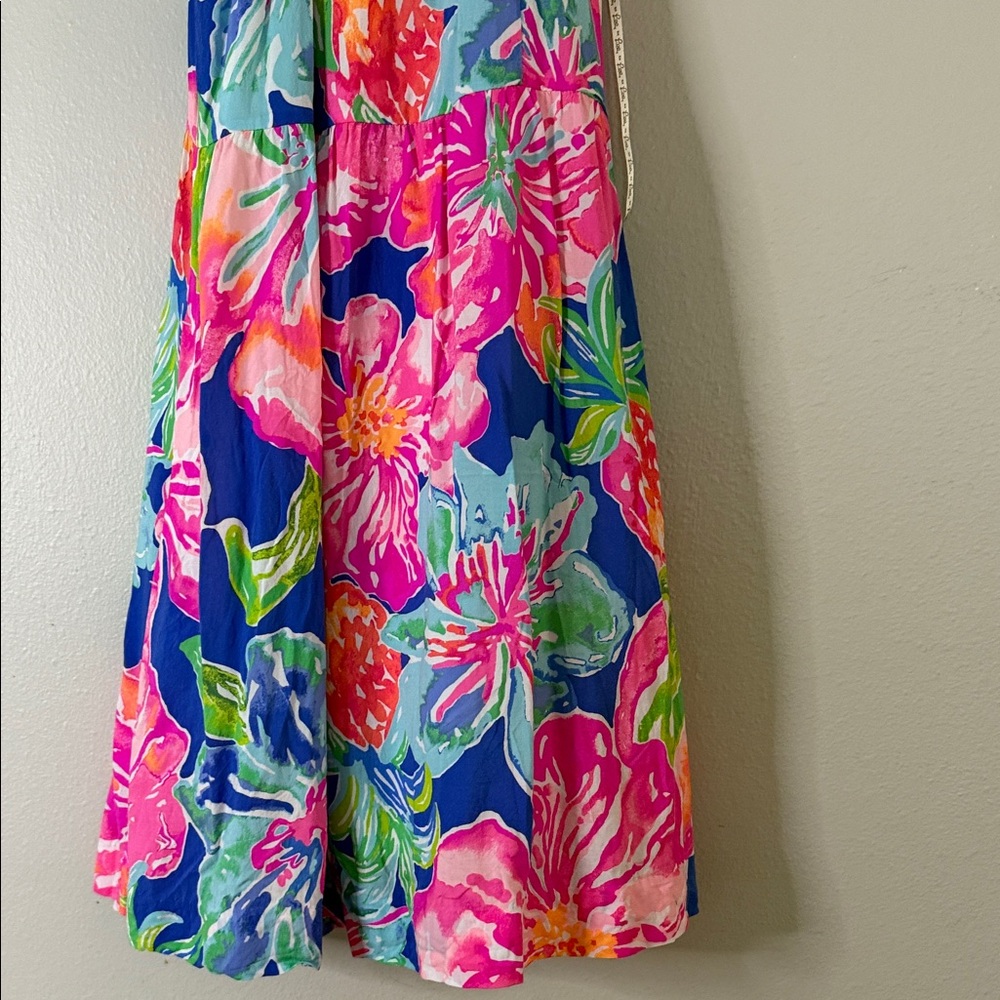Lilly Pulitzer Floral Sleeveless Dress with crochet Detail - Picture 9 of 12